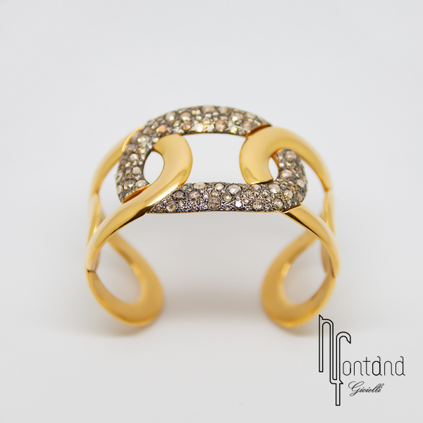 Pomellato Bracciale collezione TANGO in oro rosa 18kt con diamanti